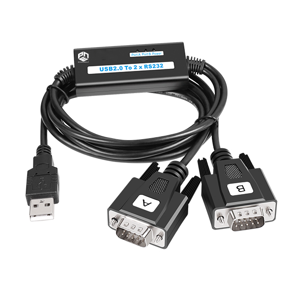 USB 2.0 TO DB9 RS232*2 CONSOLE CABLE